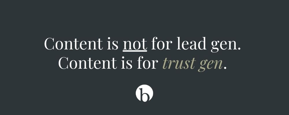 Content is for Trust Gen