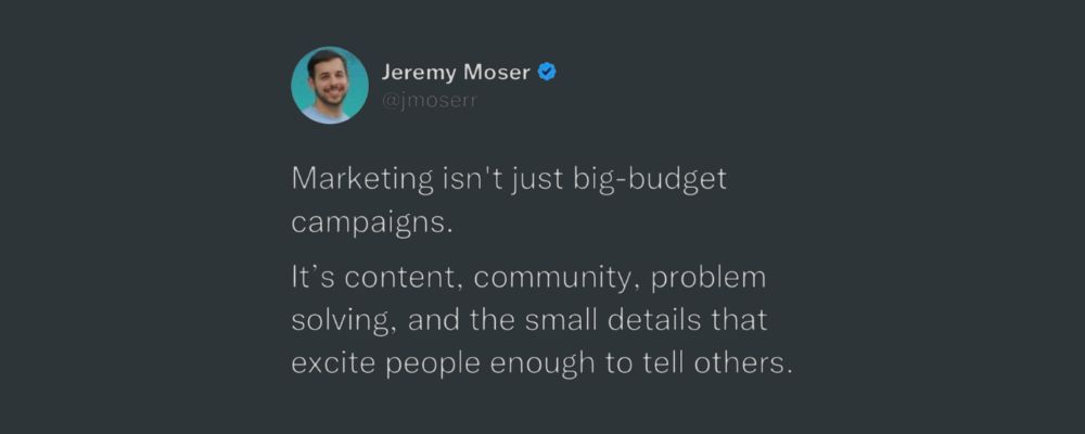 Marketing is about content and community